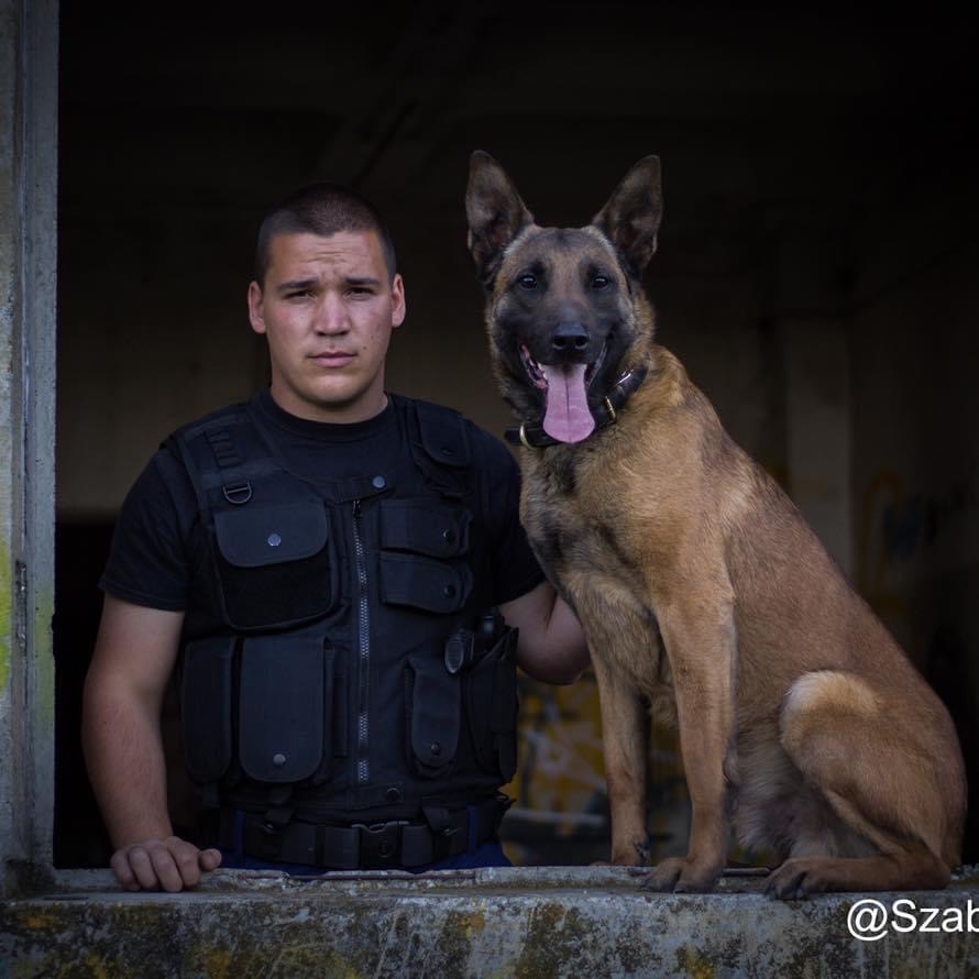 Török Dávid és malinois kutyája
